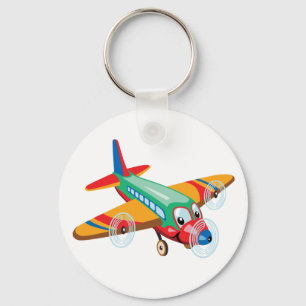 tecknad flygplan nyckelring