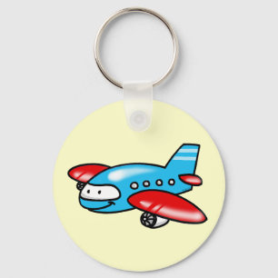 tecknad flygplan nyckelring