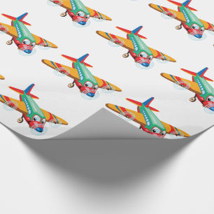 tecknad flygplan presentpapper