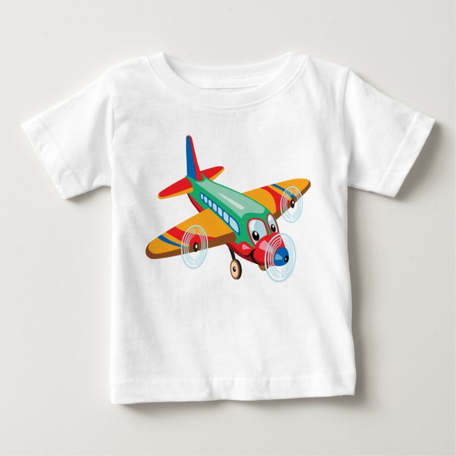 tecknad flygplan t-shirt (Framsida)