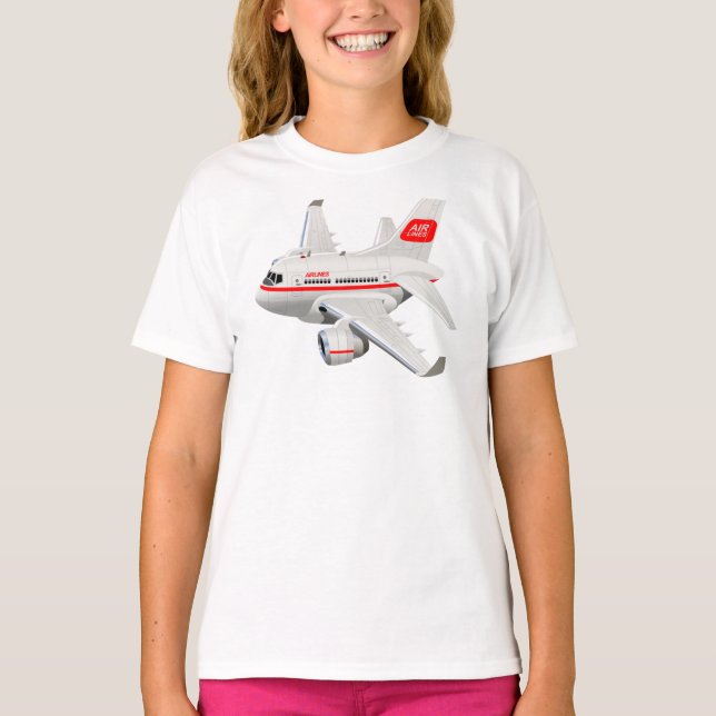 Tecknad flygplan t shirt (Framsida)