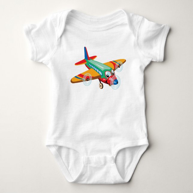 tecknad flygplan t-shirt (Framsida)