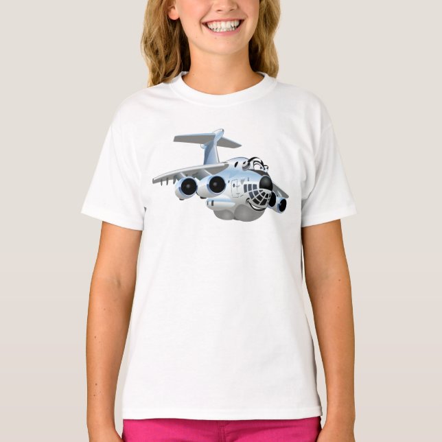 Tecknad flygplan t shirt (Framsida)