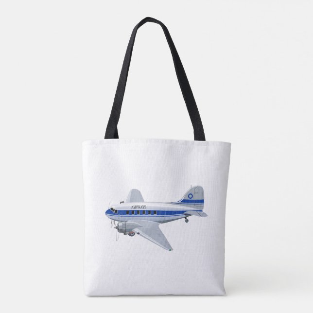 Tecknad flygplan tygkasse (Baksida)