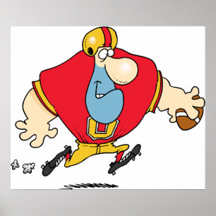 Tecknad Football Player Poster