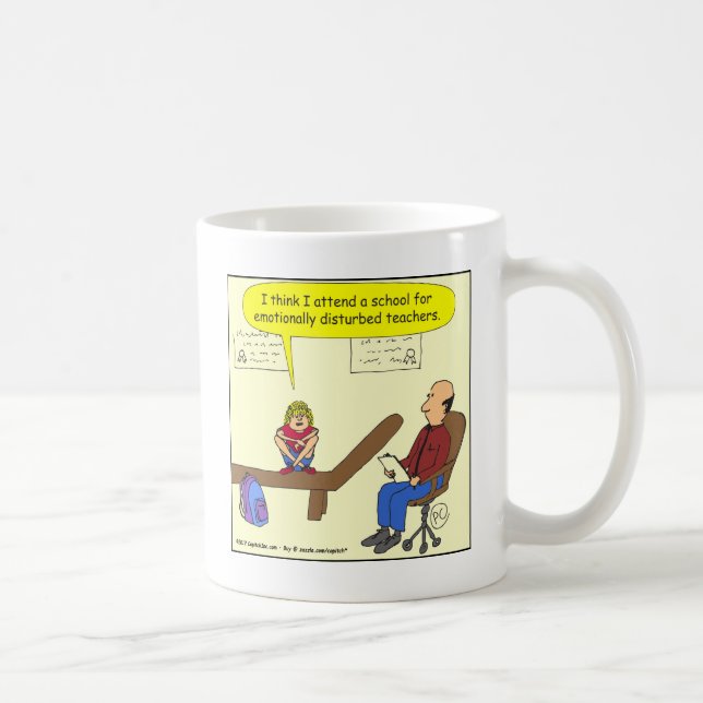 tecknad för 277 känslomässigt störd lärare kaffemugg (Höger)