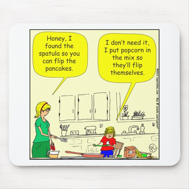 Tecknad för 311 Popcornpannkakor Musmatta (Framsidan)