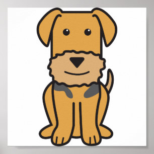 Tecknad för AiredaleTerrierhund Poster
