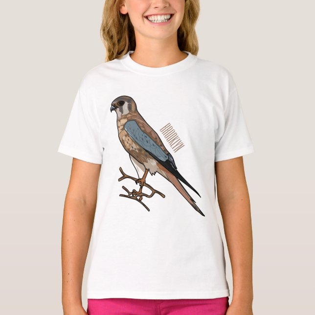Tecknad för amerikansk kungsfågel t shirt (Framsida)