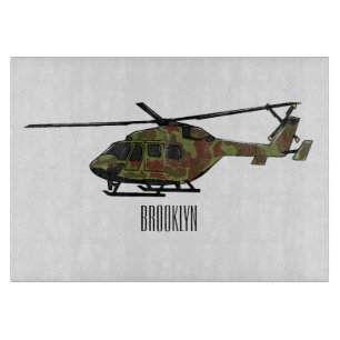 Tecknad för arméhelikopter