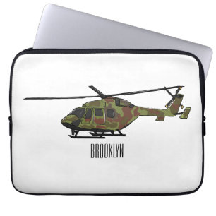 Tecknad för arméhelikopter laptop fodral