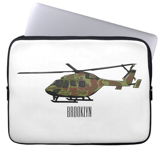 Tecknad för arméhelikopter laptop fodral (Framsidan)
