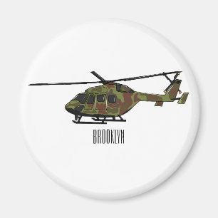 Tecknad för arméhelikopter magnet