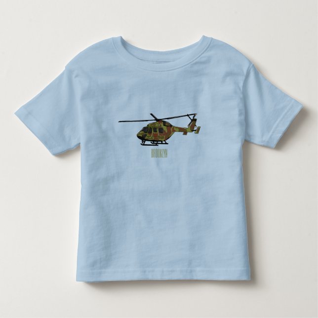 Tecknad för arméhelikopter t shirt (Framsida)