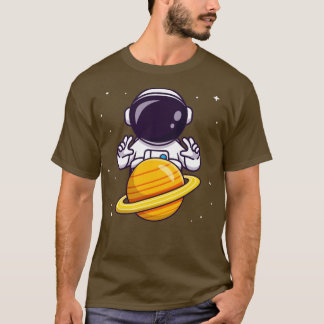 Tecknad för Astronaut Control Planet T Shirt