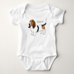 Tecknad för av bundna hund för Basset T Shirt