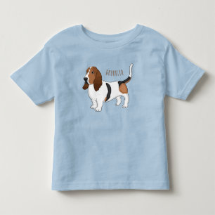 Tecknad för av bundna hund för Basset T Shirt
