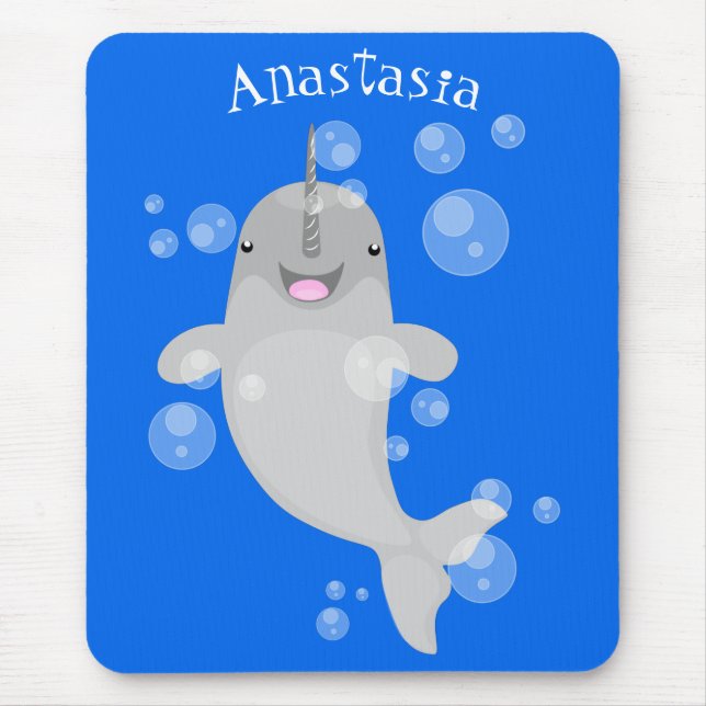 Tecknad för  av knalbubblor i Cute lycklig Musmatta (Framsidan)