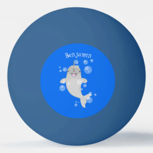 Tecknad för av knalbubblor i Cute lycklig Pingisboll