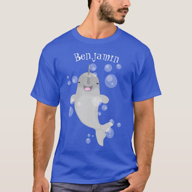 Tecknad för  av knalbubblor i Cute lycklig T Shirt (Framsida)