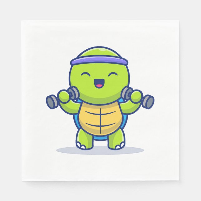 Tecknad för  av lyktturdukar som lyfter miniklocko pappersservett (Framsidan)