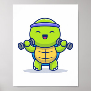 Tecknad för av lyktturdukar som lyfter miniklocko poster
