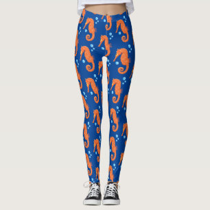Tecknad för av sjöräddningsbubblor för orange av leggings