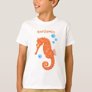 Tecknad för av sjöräddningsbubblor för orange av t shirt