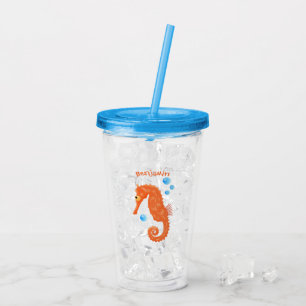 Tecknad för av sjöräddningsbubblor för orange av take away mugg