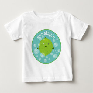 Tecknad för belysning av grönt av kalkbubblor t shirt