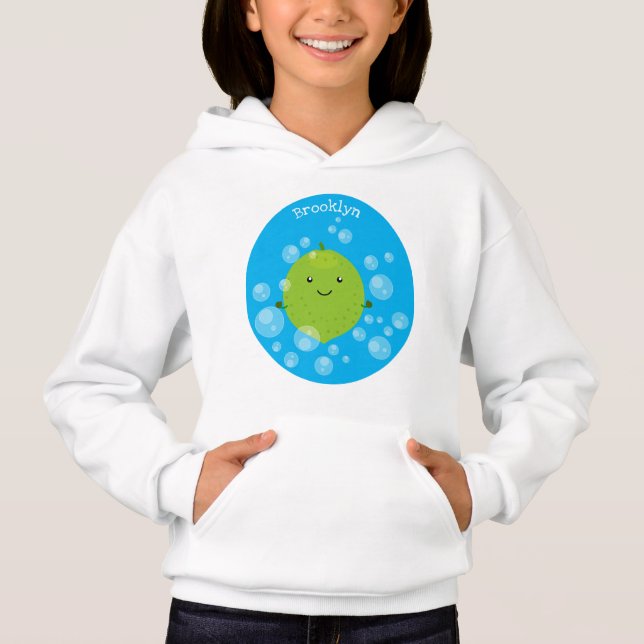 Tecknad för belysning av grönt av kalkbubblor t shirt (Framsida)