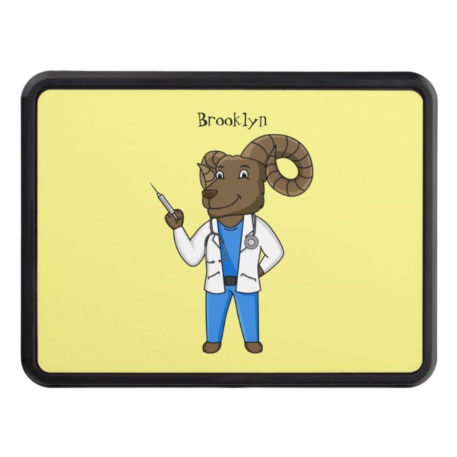 Tecknad för Bighorn Får doktor Dragkroksskydd (Framsidan)