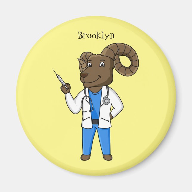 Tecknad för Bighorn Får doktor Magnet (Framsidan)