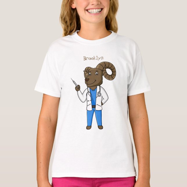 Tecknad för Bighorn Får doktor T Shirt (Framsida)