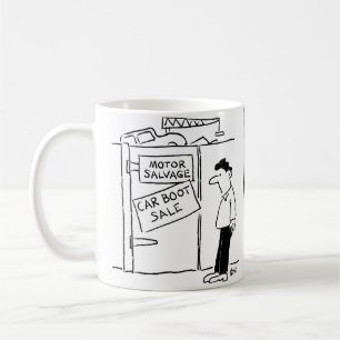 Tecknad för bilbrytning kaffemugg