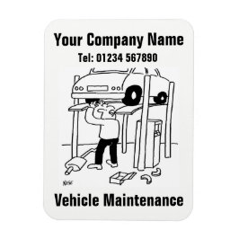 Tecknad för bilservice och reparationer magnet