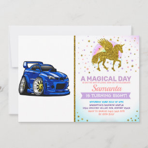 Tecknad för blå muskelhastighet - Välj tillbaka fä Inbjudningar