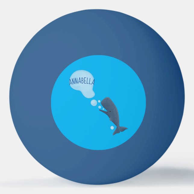 Tecknad för blåsande bubblor i grumlval pingisboll (Framsidan)