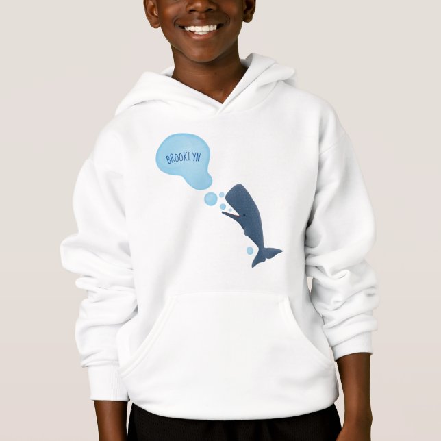 Tecknad för blåsande bubblor i grumlval t shirt (Framsida)