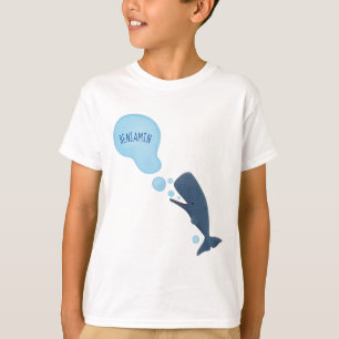Tecknad för blåsande bubblor i grumlval t shirt
