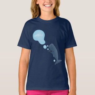 Tecknad för blåsande bubblor i grumlval t shirt