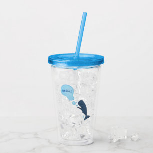 Tecknad för blåsande bubblor i grumlval take away mugg
