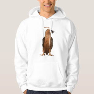 Tecknad för böjd vultur hoodie