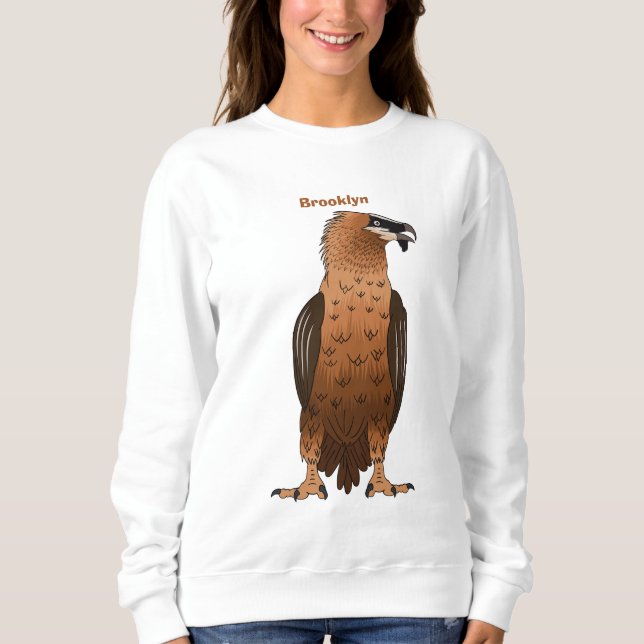 Tecknad för böjd vultur t shirt (Framsida)