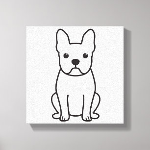 Tecknad för Boston Terrierhund Canvastryck