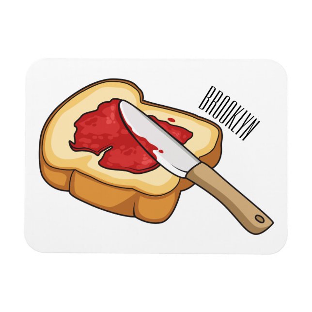 Tecknad för Bröd & sylt Magnet (Horisontell)
