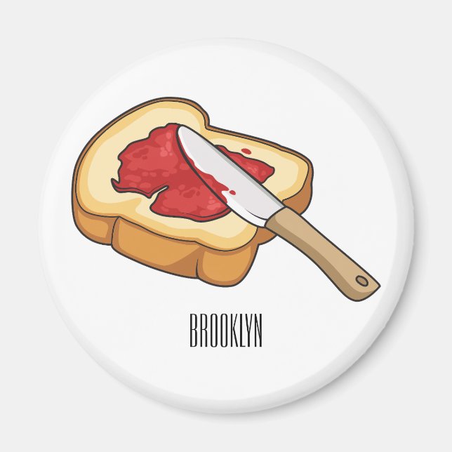 Tecknad för Bröd & sylt Magnet (Framsidan)
