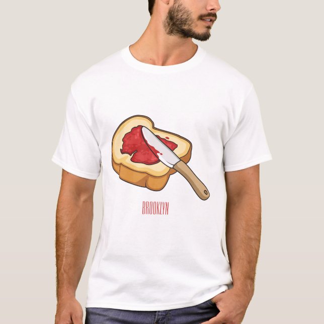 Tecknad för Bröd & sylt T Shirt (Framsida)