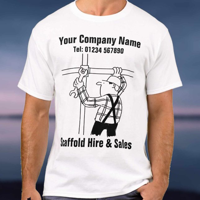 Tecknad för byggnadsställningar och försäljning t shirt (Skapare uppladdad)