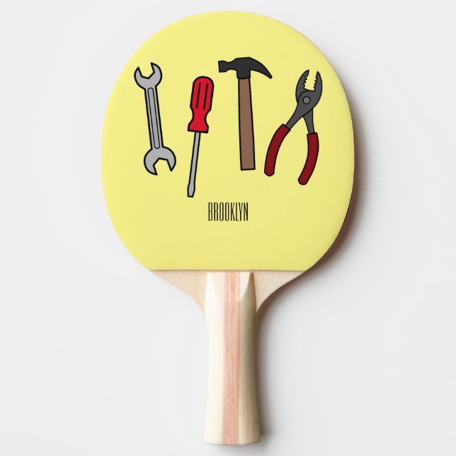 Tecknad för Carpentry verktyg Pingisracket (Framsidan)
